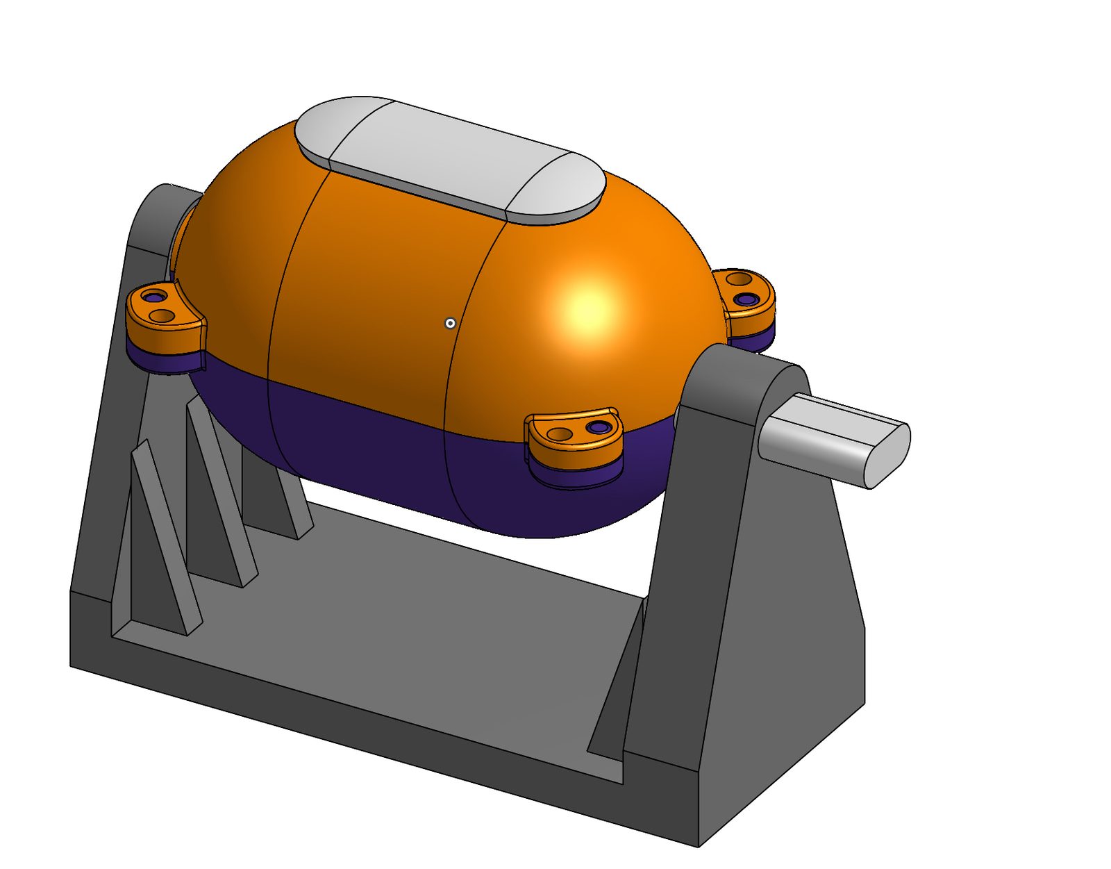 3D CAD model of a ruggedised enclosure assembly